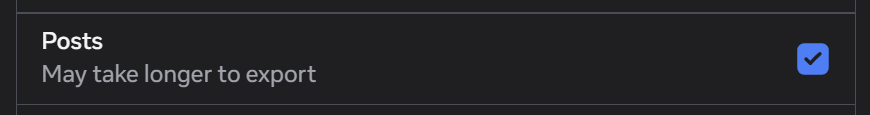 Select export types